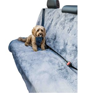 Pet Rebellion Backseat Comfy Dog Car Seat Cover faux fur