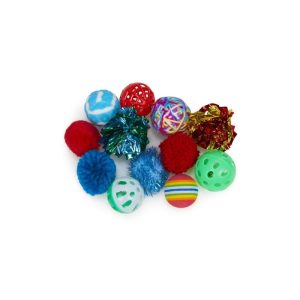 Petface Catkins Assorted Balls Cat Toy 12 Pack